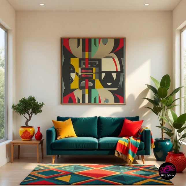 Art Déco rencontre le style moderne du milieu du X (Framed in color. Built for rooms with personality.)