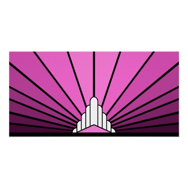 Art déco rose soleil (Devant)