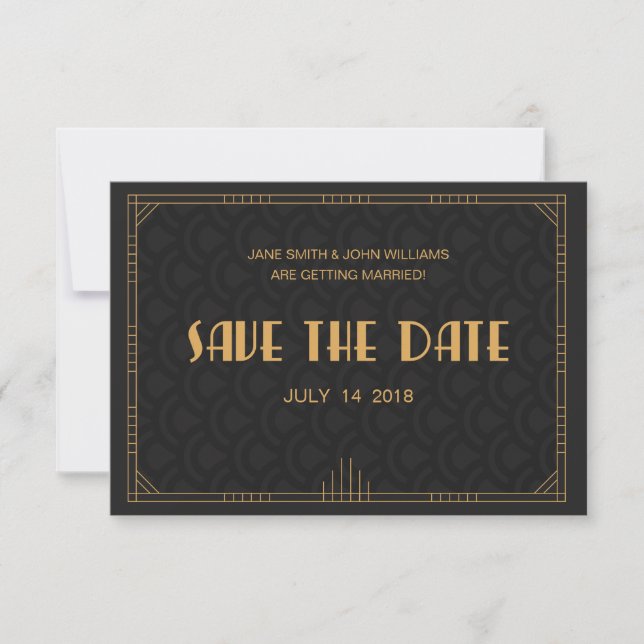 Art Deco Save The Date (Devant)