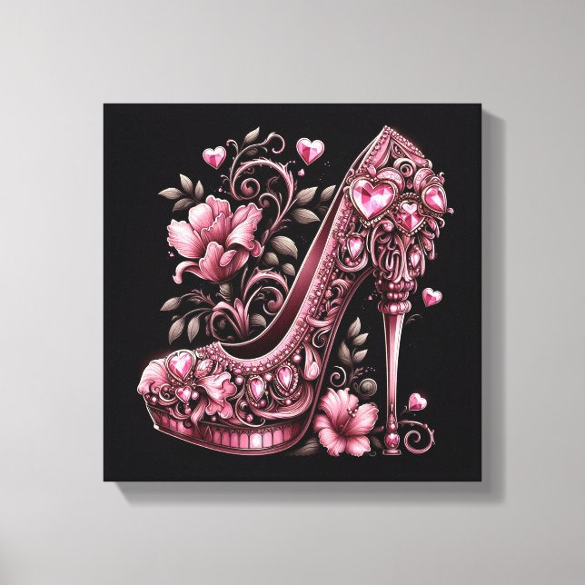 Art Déco Stiletto Rose talons hauts (Recto)