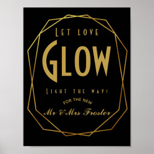 Art Déco Style moderne Laissez l'amour fêter votre