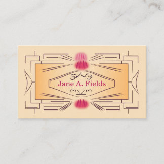 Art Deco Ticket Business Card by Elaine Leon