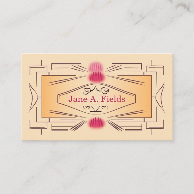 Art Deco Ticket Business Card by Elaine Leon (Devant)