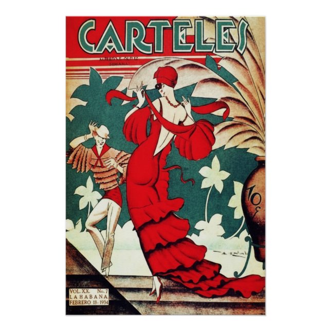 Art Déco Vintage - Affiches - Danseuse des Caraïbe (Devant)