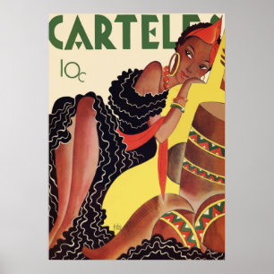 Art Déco Vintage - Carteles - Belle Femme