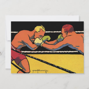 Art Déco vintage de boxe sportive, Boxeurs se frap