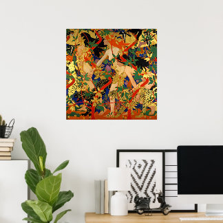Art Déco vintage, Diana et ses Nymphes ou la chass