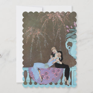 Art Déco vintage, Faire-part de mariage Fireworks