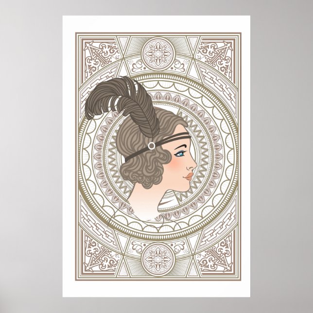 Art Déco Vintage Flapper (Devant)