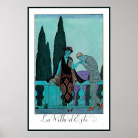 Art Déco vintage La Villa d'Este par George Barbie