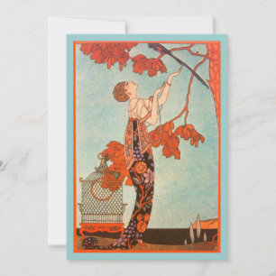 Art Déco vintage, Oiseau de Flighty par George Bar