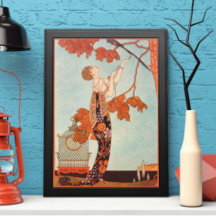 Art Déco vintage, Oiseau Volage de George Barbier