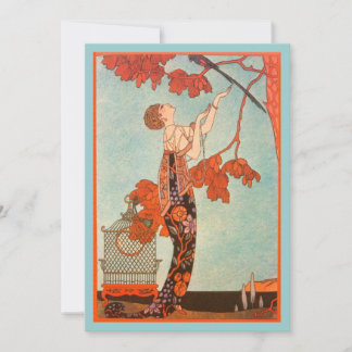 Art Déco vintage, Oiseau Volage de George Barbier