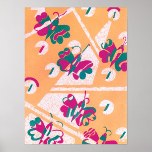 Art Déco vintage papillons de jardin jazz pochoir