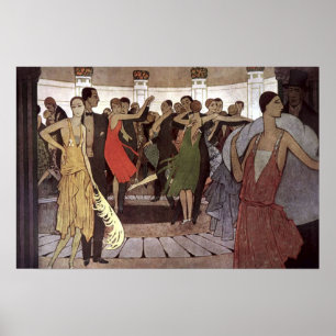 Art Déco vintage Paris Nuit Salle de danse par Ora