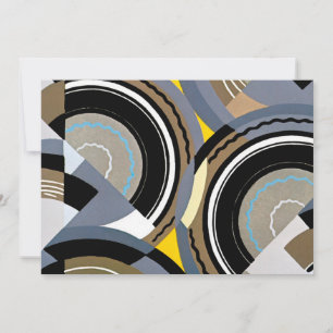 Art Déco vintage pochoir formes géométriques jazz