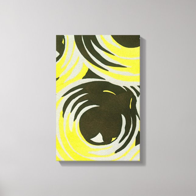 Art Déco vintage Pochoir Jazz Cercles géométriques (Recto)