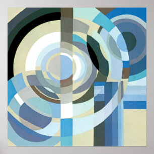 Art Déco vintage pochoir jazz formes géométriques