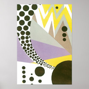 Art Déco Vintage Pochoir Motifs Géométriques Jazz