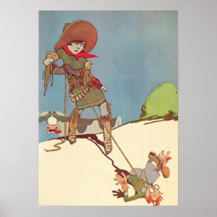 Art Déco Vintage - Pour Tous - Cowgirl au Lasso