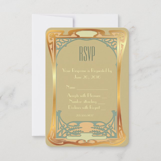 Art Déco vintage RSVP ~ Gatsby Inspiré (Devant)