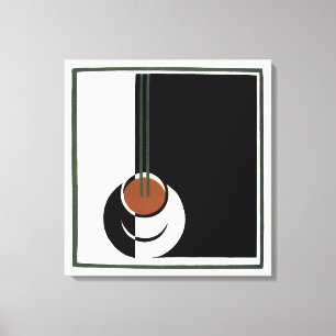 Art Déco vintage, tasse de café avec vapeur