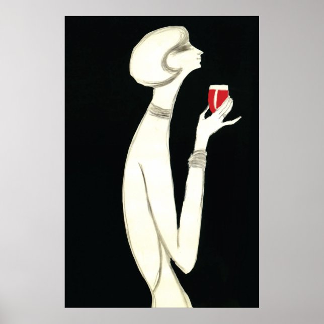 Art Déco vintage ~ Villemot pour Campari 1977 (Devant)