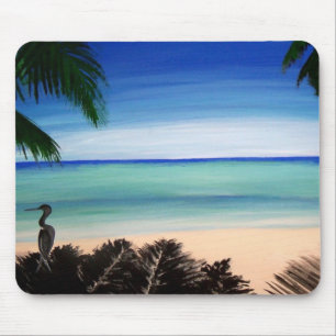 Art des Caraïbes tropical de tapis de souris d'î