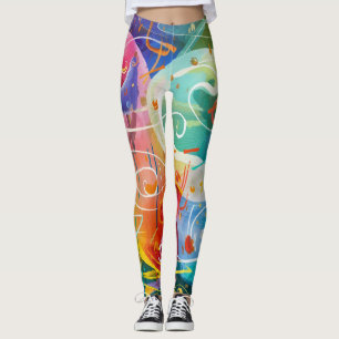 Art des Leggings colorés des femmes d'utilisateur