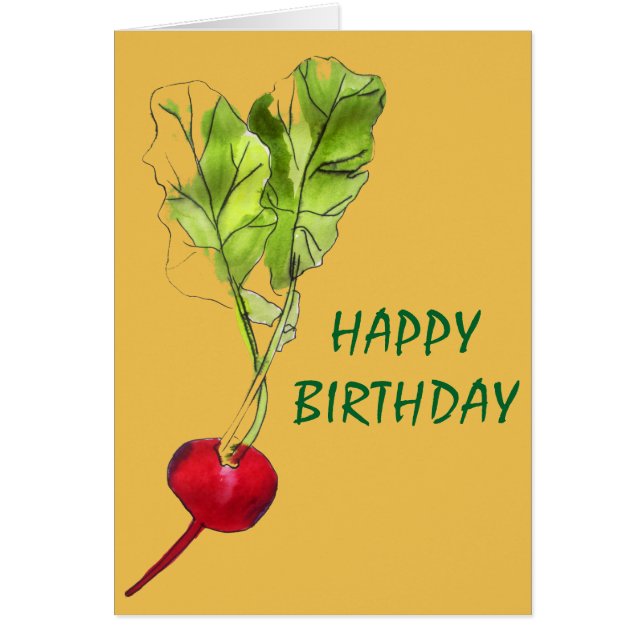 Art d'illustration d'aquarelle végétale Radical (Devant)