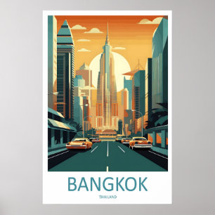 Art d'impression de voyage à Bangkok décoration mu