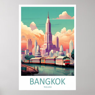 Art d'impression de voyage à Bangkok décoration mu