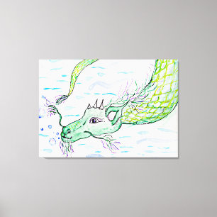 Art dragon de mer toile étirée Imprimer