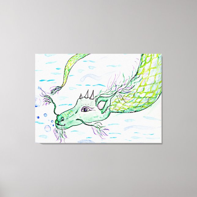 Art dragon de mer toile étirée Imprimer (Recto)