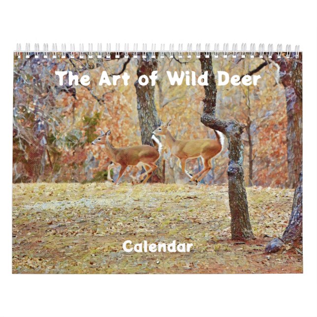 Art du calendrier photographique des cerfs sauvage (Protection)