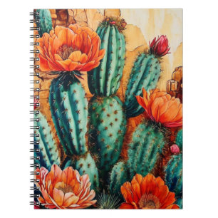 Art du désert Cactus à fleur Journal carnet