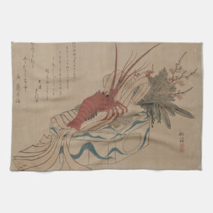 Art du homard japonais Vintage Serviette de cuisin