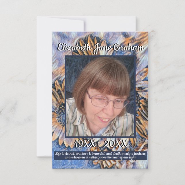 Art du tournesol bleu et or | Photo | Devis (Devant)