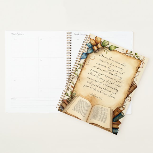 Art du verset biblique chrétien Philippiens 4:6-7 (Devant avec enveloppe)