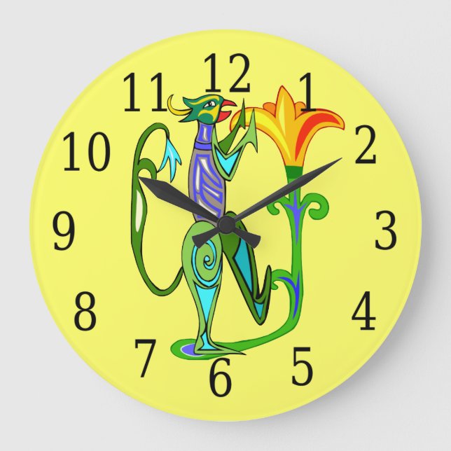 Art Égyptien À Horloge Ronde Fleur Lotus (Recto)