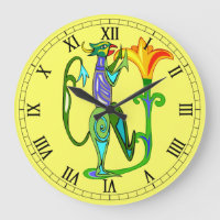Art Égyptien Avec Fleur Lotus Horloge Numérique Ro