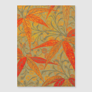 Art en bambou terrestre Vintage Imprimer orange