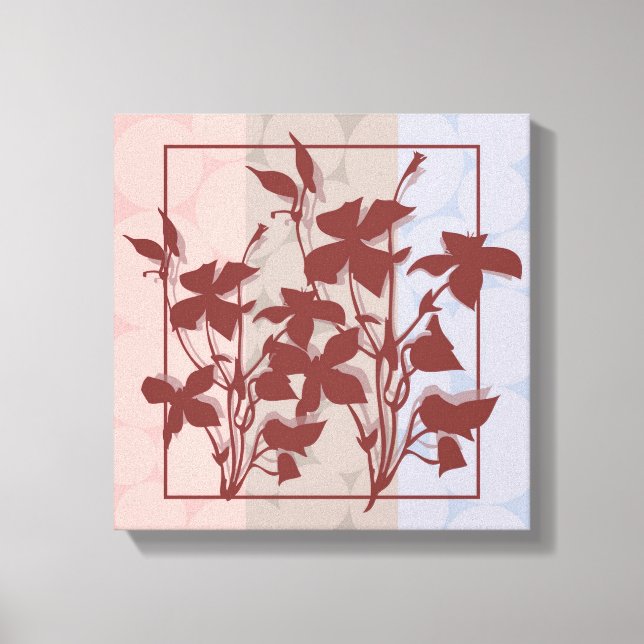 Art en pastel de mur de toile de feuille de (Recto)