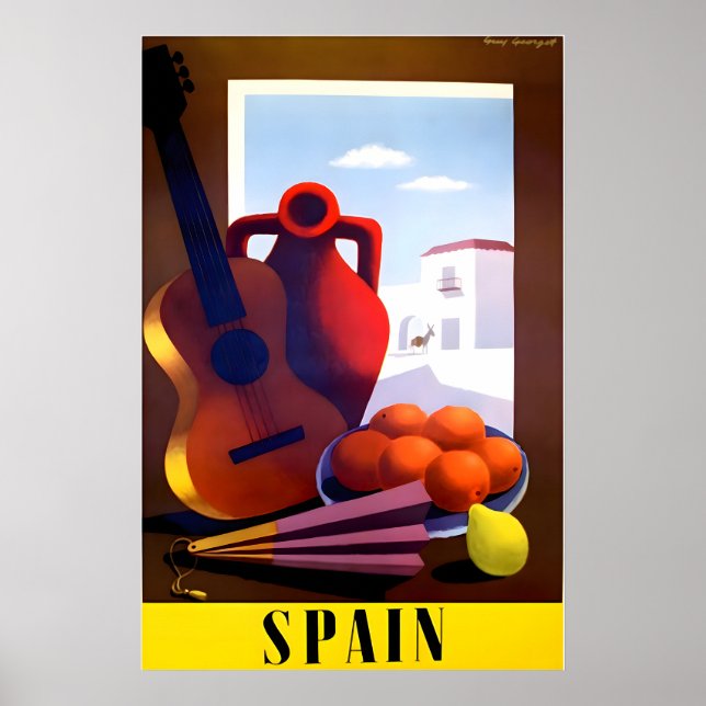 Art Espagnol Affiche de Voyage Espagne Prin (Devant)