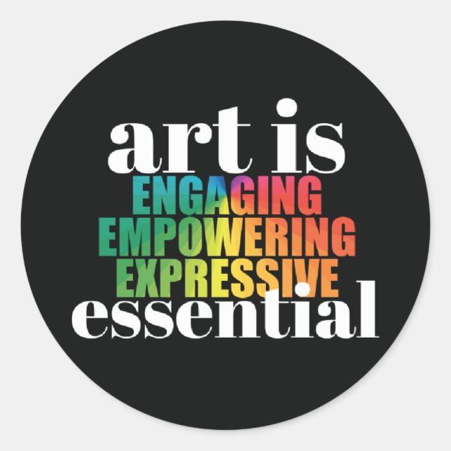 Art est ESSENTIEL Autocollants (Devant)