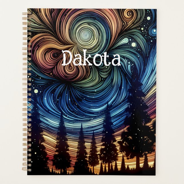 Art Ethétique mystique avec arbres et ciel nocturn (Devant)