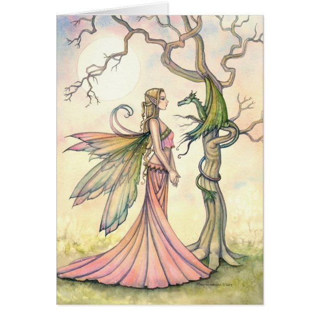 Art Fantastique de Fée Mystique et de Dragon (Devant)