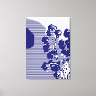 Art Fleur Bleu - Toile Enveloppée