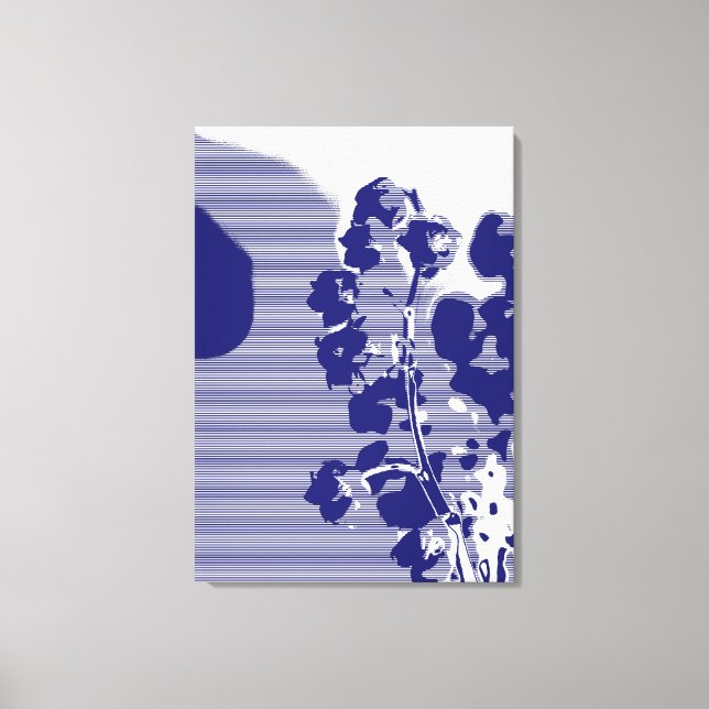 Art Fleur Bleu - Toile Enveloppée (Recto)