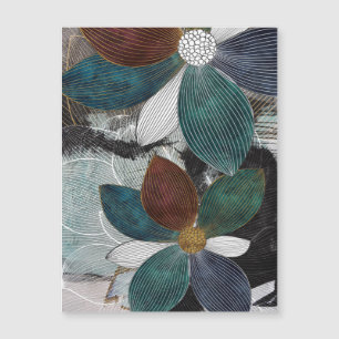 Art Floral Abstrait en Linework avec des pétales g